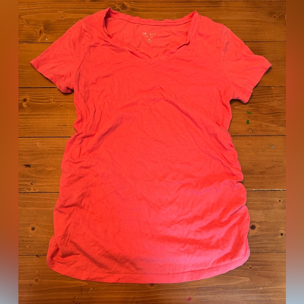 Isabel Maternity by Ingrid & Isabel Coral Short Sleeve Tee - Picture 8 of 10
